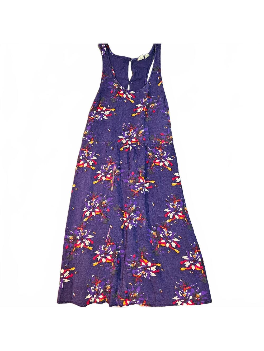 Roxy Sleeveless Dress Floral Purple Size Large 2015 Knee Length Beachy Summer